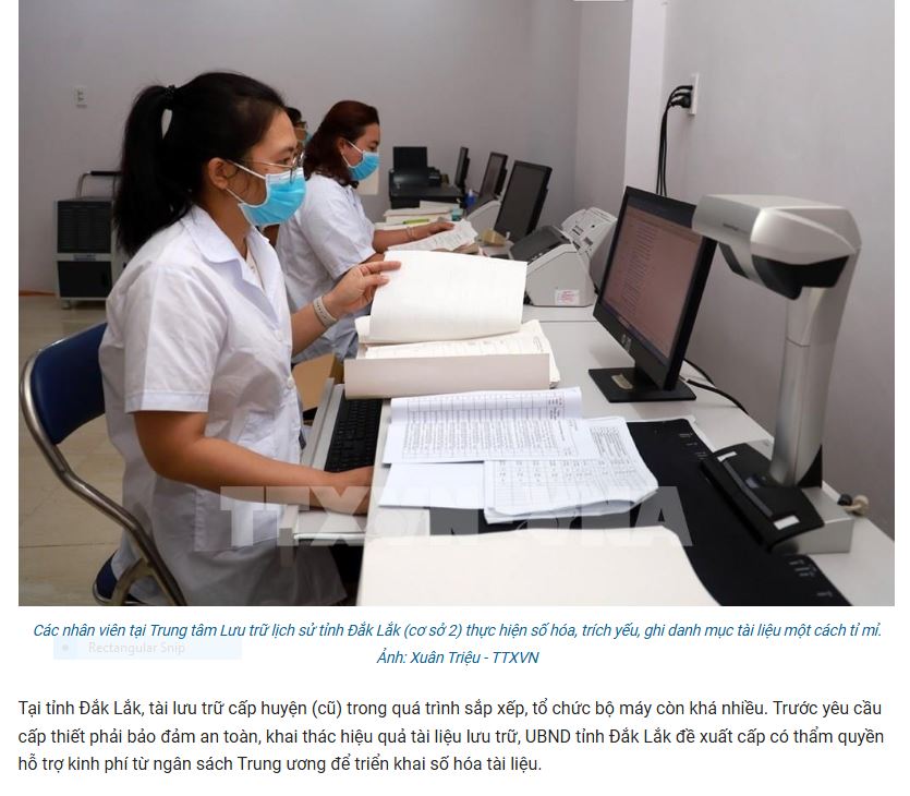 Đắk Lắk đề xuất hỗ trợ kinh phí để thực hiện số hóa tài liệu
