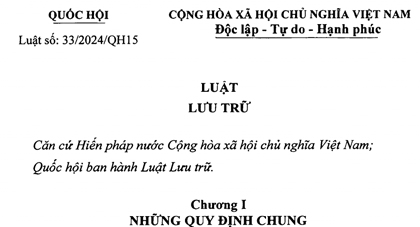 Luật Lưu trữ năm 2024